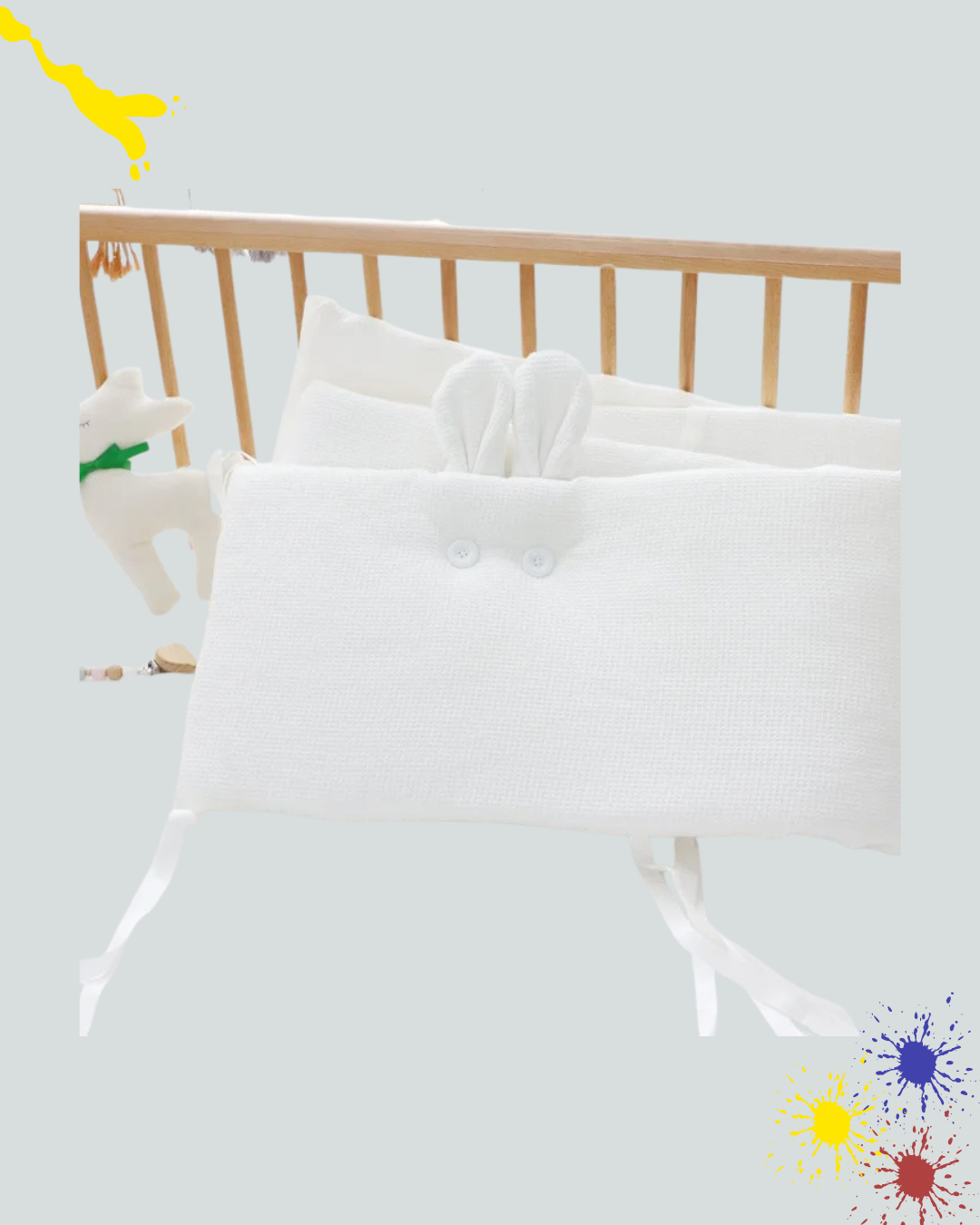 tour de  lit bebe blanc