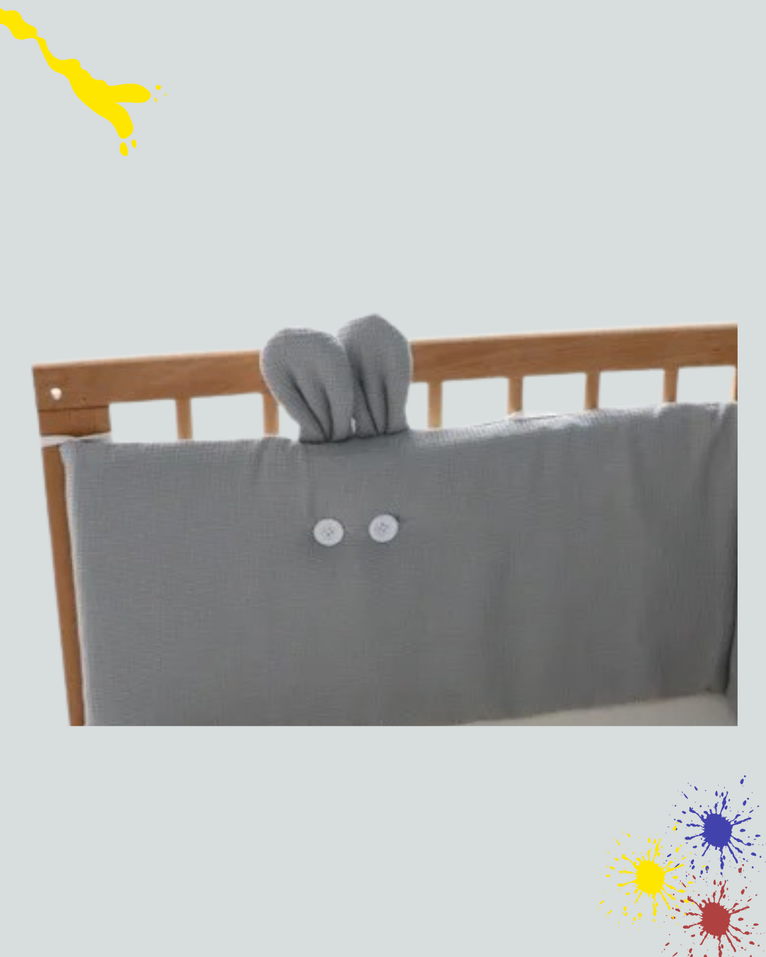 tour de lit bebe face lapin