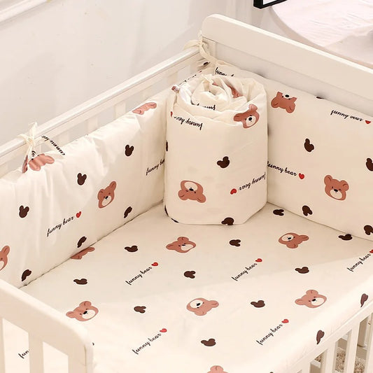 tour de lit bebe motif tete ours
