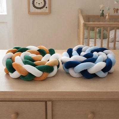 Tresse de lit multicolore presentoir cambre bebe