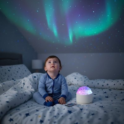 Veilleuse projection bebe regarde efets veilleuse